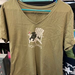 Life is Good, v-neck tshirt XL